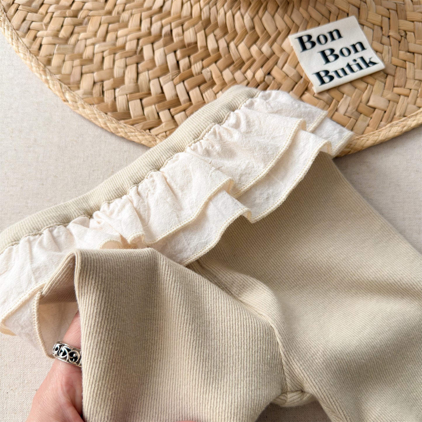 Ruffle Waist Short Leggings ラッフル ショートレギンス【mh0013231】
