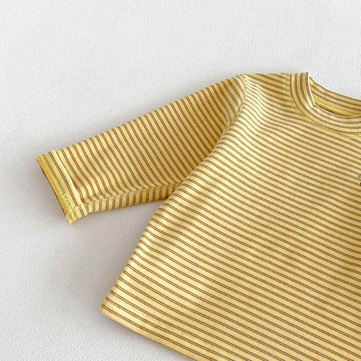 キッズ ボーダー ワンポイント刺繍 長袖Tシャツ / イージー ロングパンツ【mh0014771】