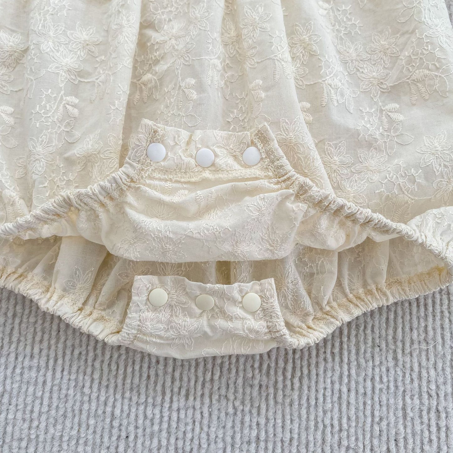 Embroidered Ruffle Romper And Blouse Shorts フリル ロンパース ブラウス ショートパンツ【mh0013163】