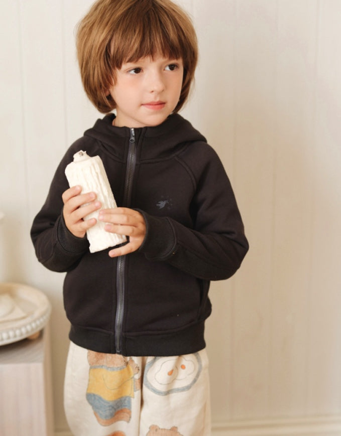 フーディ ジップアップ くすみカラー キッズ トップス【mh0011571】
