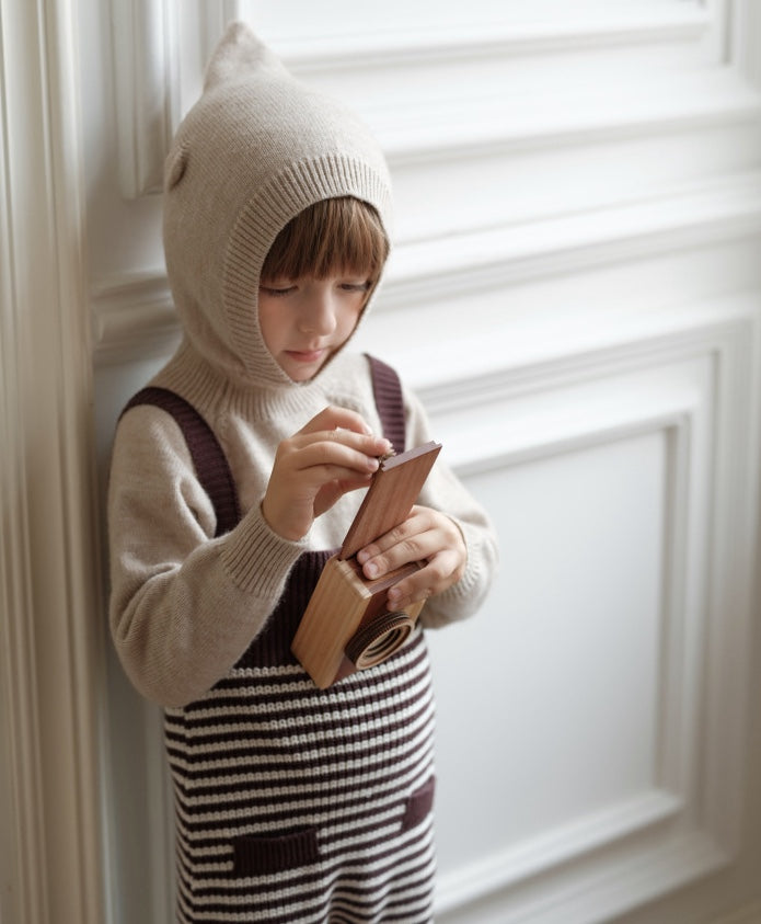 くま耳フーディニット ニュアンスカラー アニマルモチーフ セーター【mh0011576】