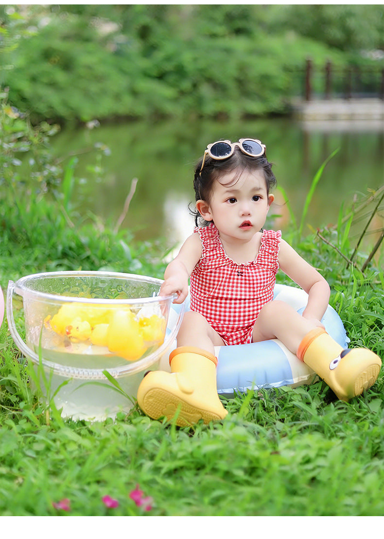 UPF50 Plus Gingham Ruffled One-piece ギンガムチェック 水着【mh0012602】