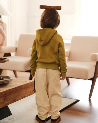 フーディ ジップアップ くすみカラー キッズ トップス【mh0011571】