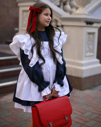 Vestido lolita de algodón para niña con chaleco de hada estilo JK, vestido de encaje para primavera/otoño de 2027 【mh0014743】
