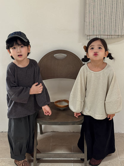 Kids' Striped Raglan Long-Sleeve T-Shirt   【mh0014785】