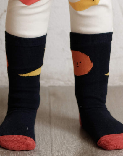 ソックス 靴下 ムーン ミドル丈 キッズ コットン【mh0011563】