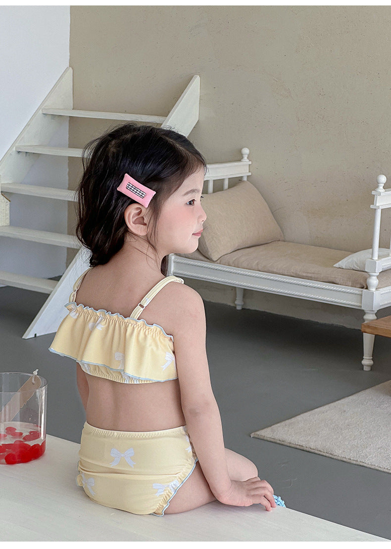 UPF50 Plus Ruffled Two-piece Bikini セパレート 水着【mh0012581】