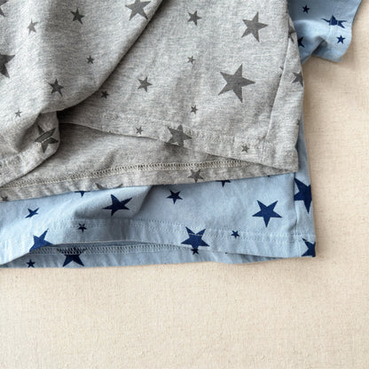 Star Print Crew Neck Short Sleeve T-Shirt [mh0013227]