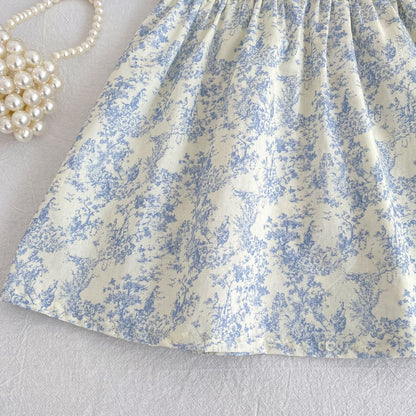 Floral Lace Collar Romper Dress パフスリーブ ロンパース 半袖ワンピース【mh0013164】