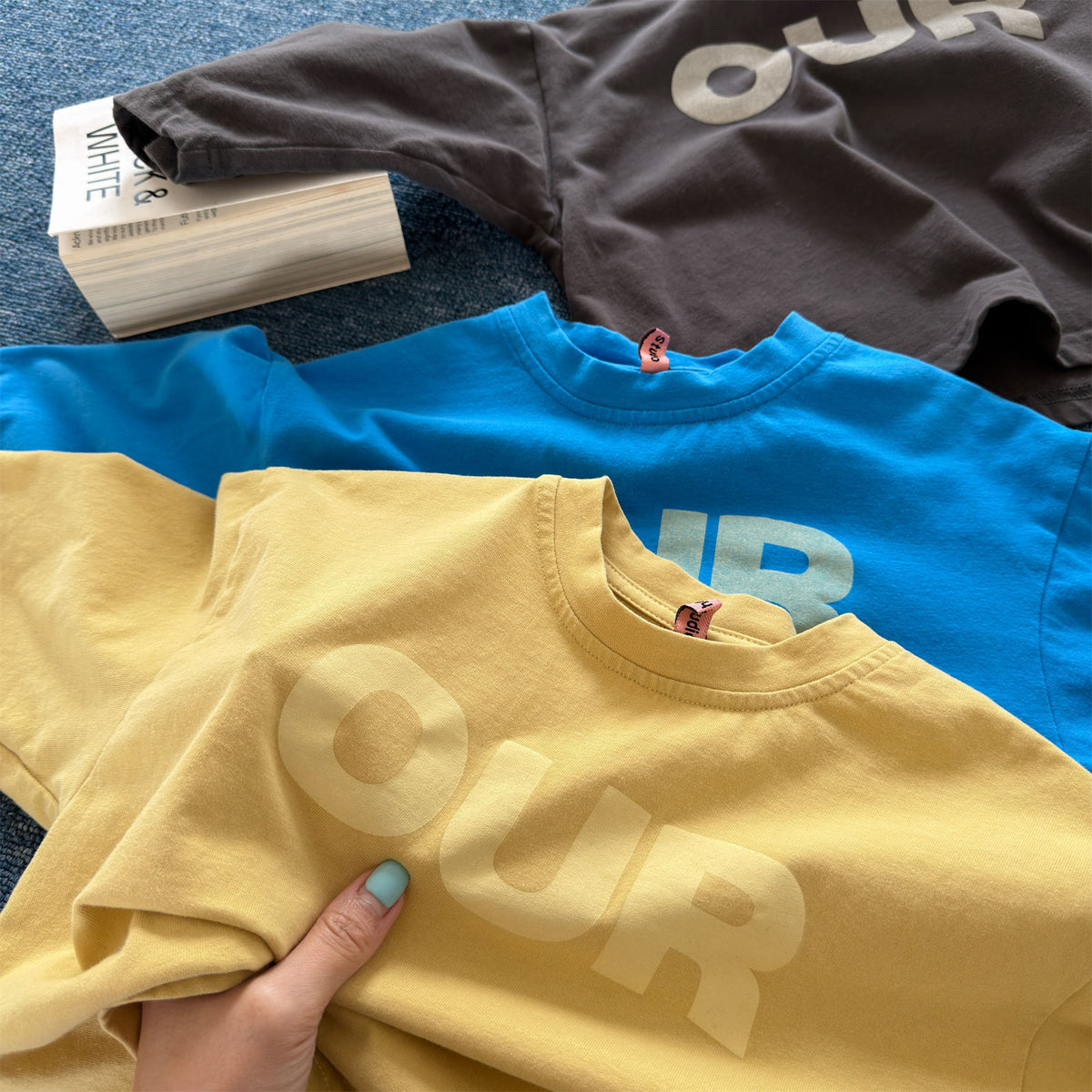 キッズ 英字プリント バックロゴ ルーズ 長袖Tシャツ【mh0014334】