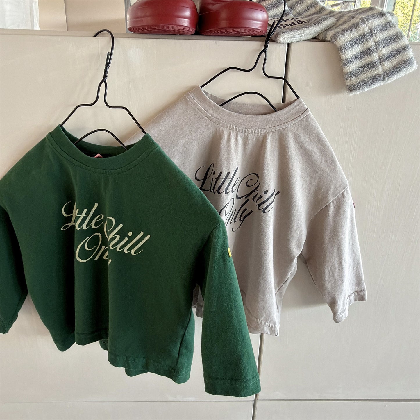 キッズ 英字プリント ルーズ 長袖Tシャツ【mh0014050】