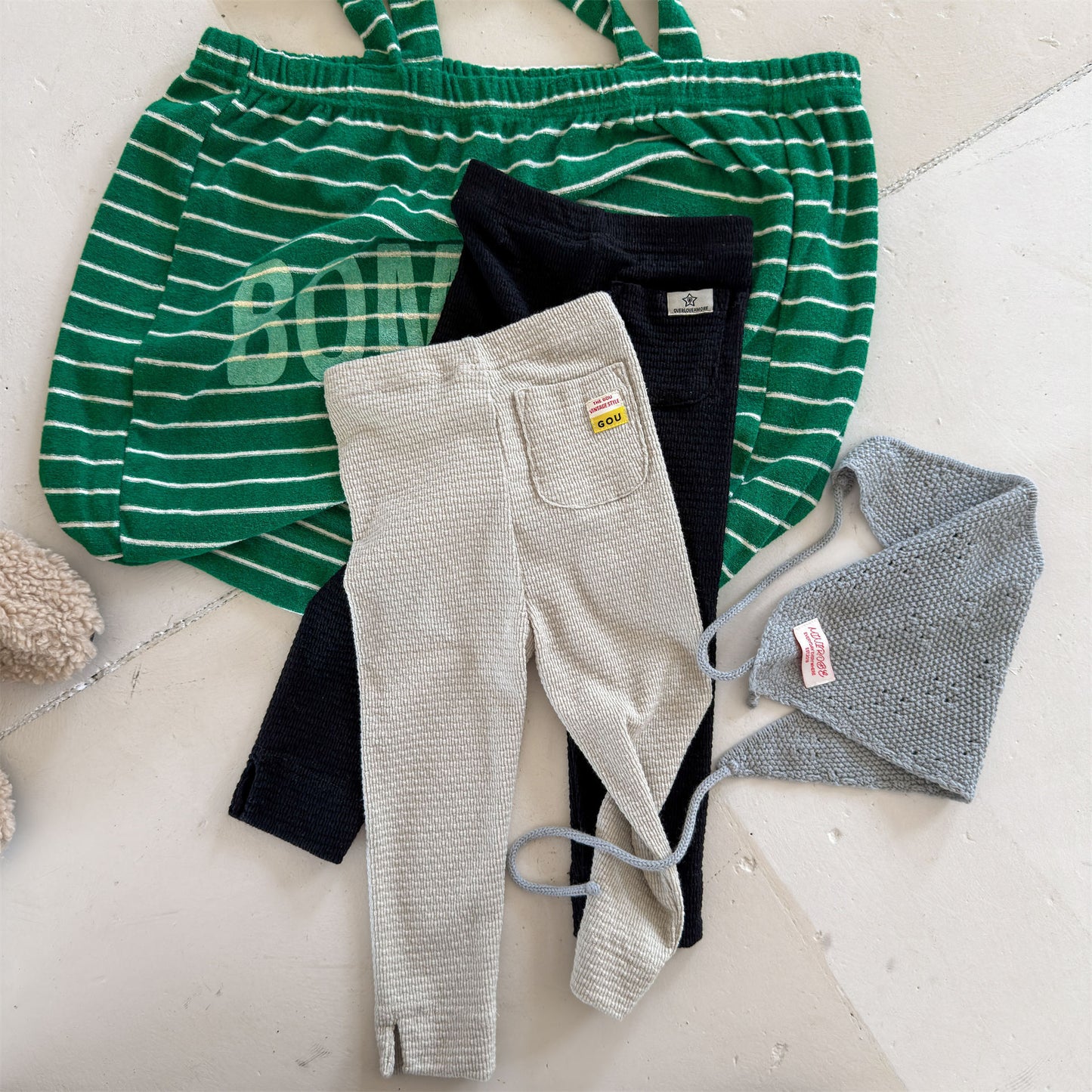 Kids' High-Waist Back Pocket Leggings Pants [mh0014051]