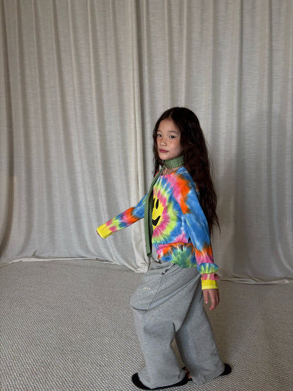 yummy&rocky | Tie Dye Smiley Cotton Long Sleeve T-Shirt [mh0020168]