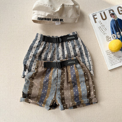 Belted Striped Shorts ストライプ ハーフパンツ【mh0013226】