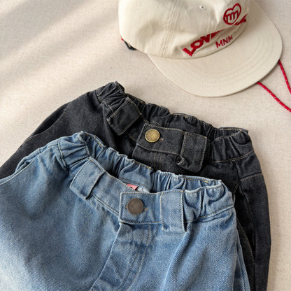 Vintage Washed Denim Shorts ベーシック デニムショートパンツ【mh0013225】