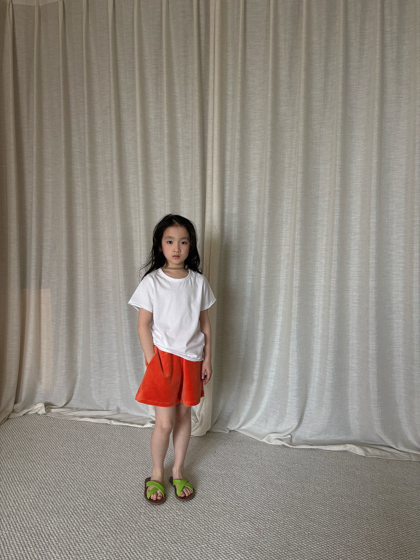 yummy&rocky | Cotton Raw Edge T-shirt コットン 半袖Tシャツ【mh0020174】