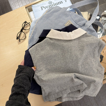 Bear Embroidery Short Sleeve Polo Shirt クマ 刺繍 ポロシャツ【mh0012666】