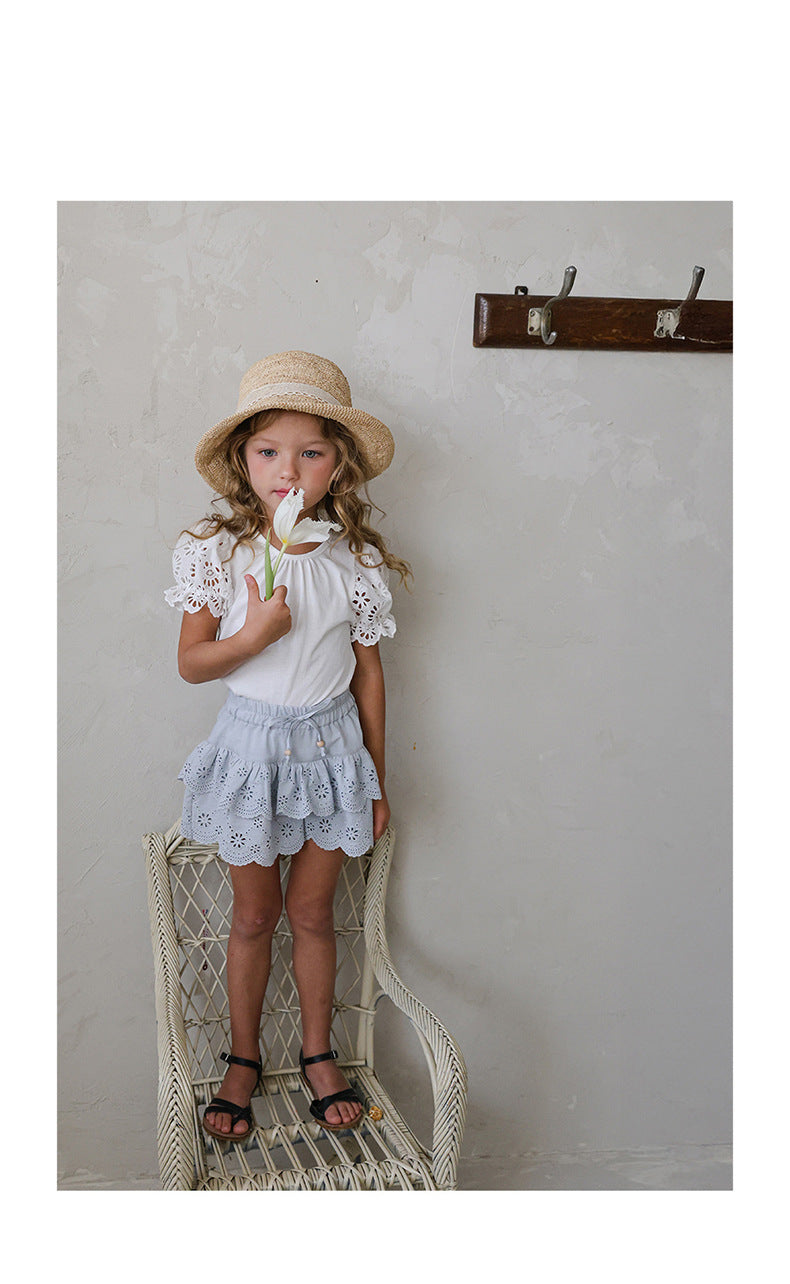 Lace Embroidered Shorts 刺繍 レースショートパンツ【mh0012979】