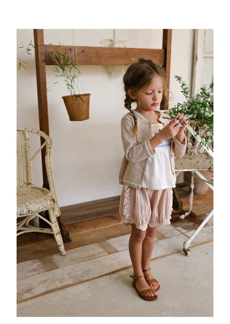 Lace Trim Knit Cardigan Openwork Summer Cardigan [mh0012984]