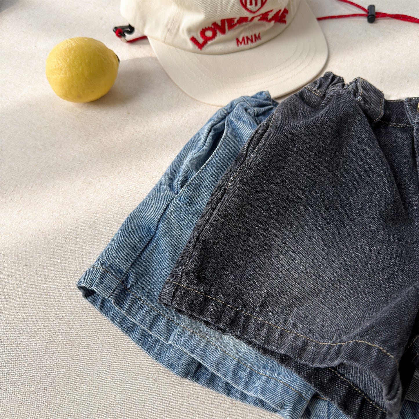 Vintage Washed Denim Shorts ベーシック デニムショートパンツ【mh0013225】