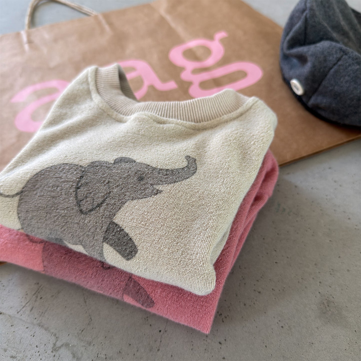 Kids Elephant Print Long Sleeve T-shirt [mh0014054]