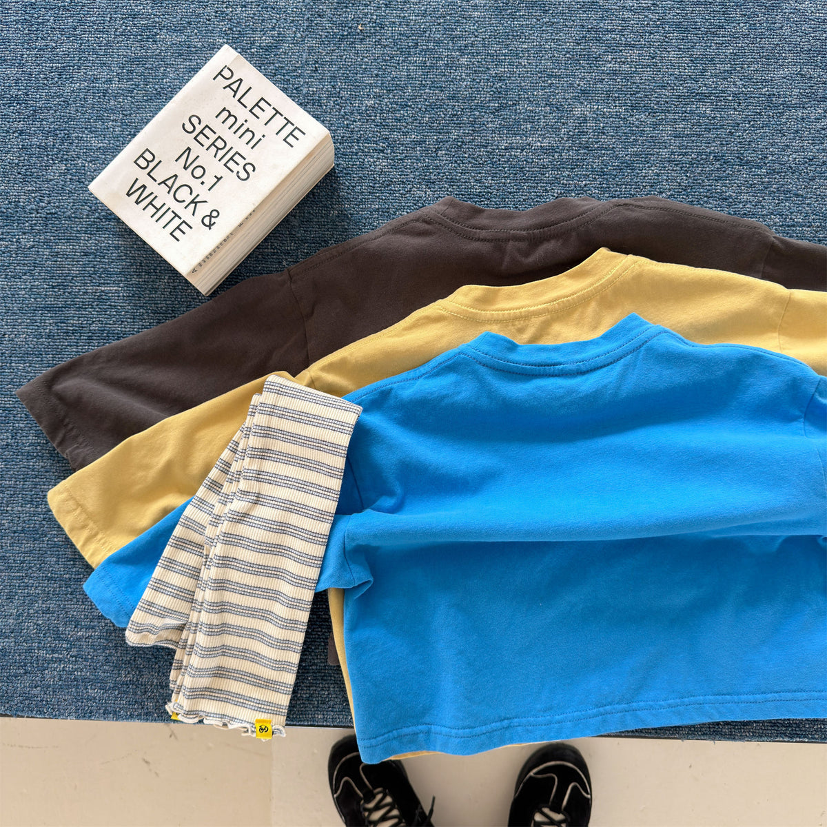 キッズ 英字プリント バックロゴ ルーズ 長袖Tシャツ【mh0014334】