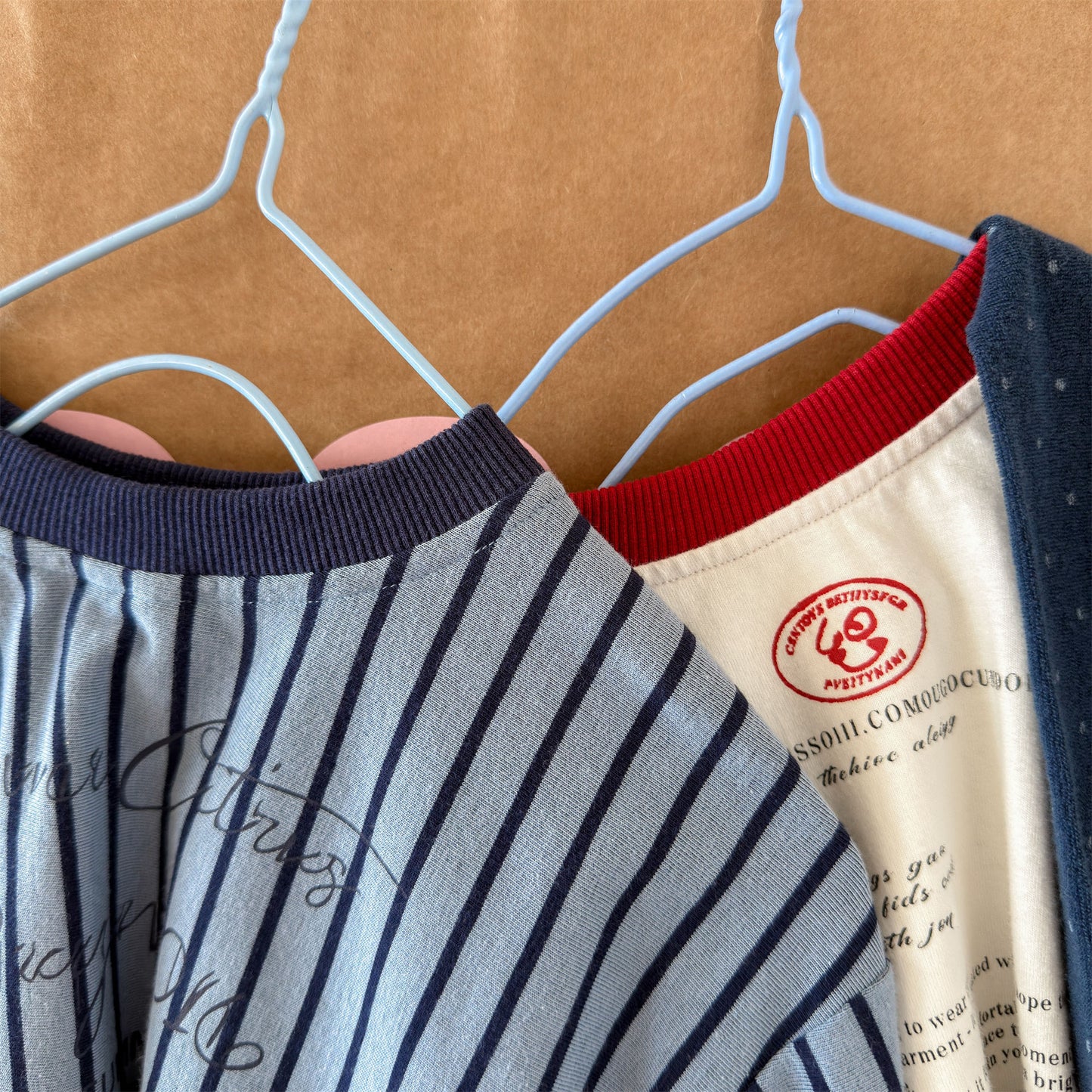Kids' Color-Blocked Ringer Loose-Fit Letter-Printed Striped Long-Sleeved T-Shirt [mh0014062]