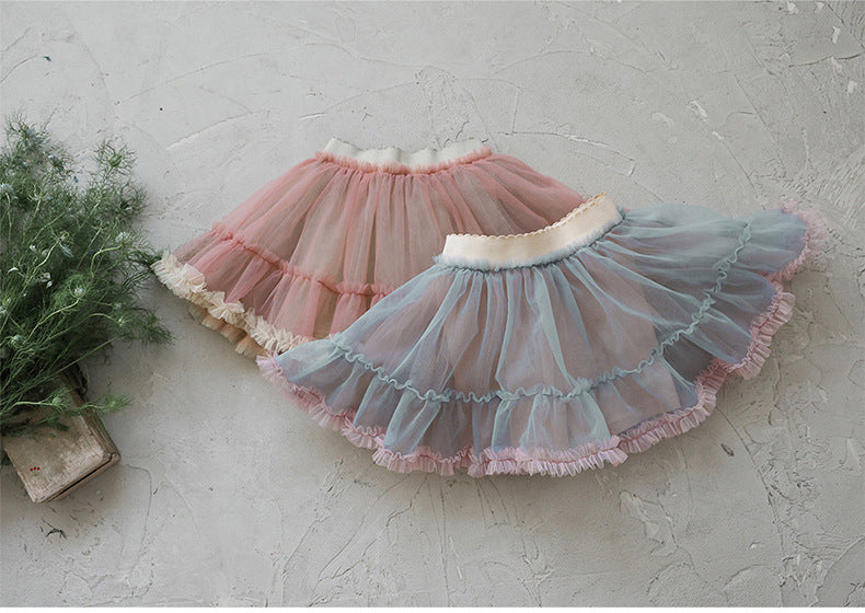 Lace Tulle Skort チュール パンツインスカート【mh0012976】