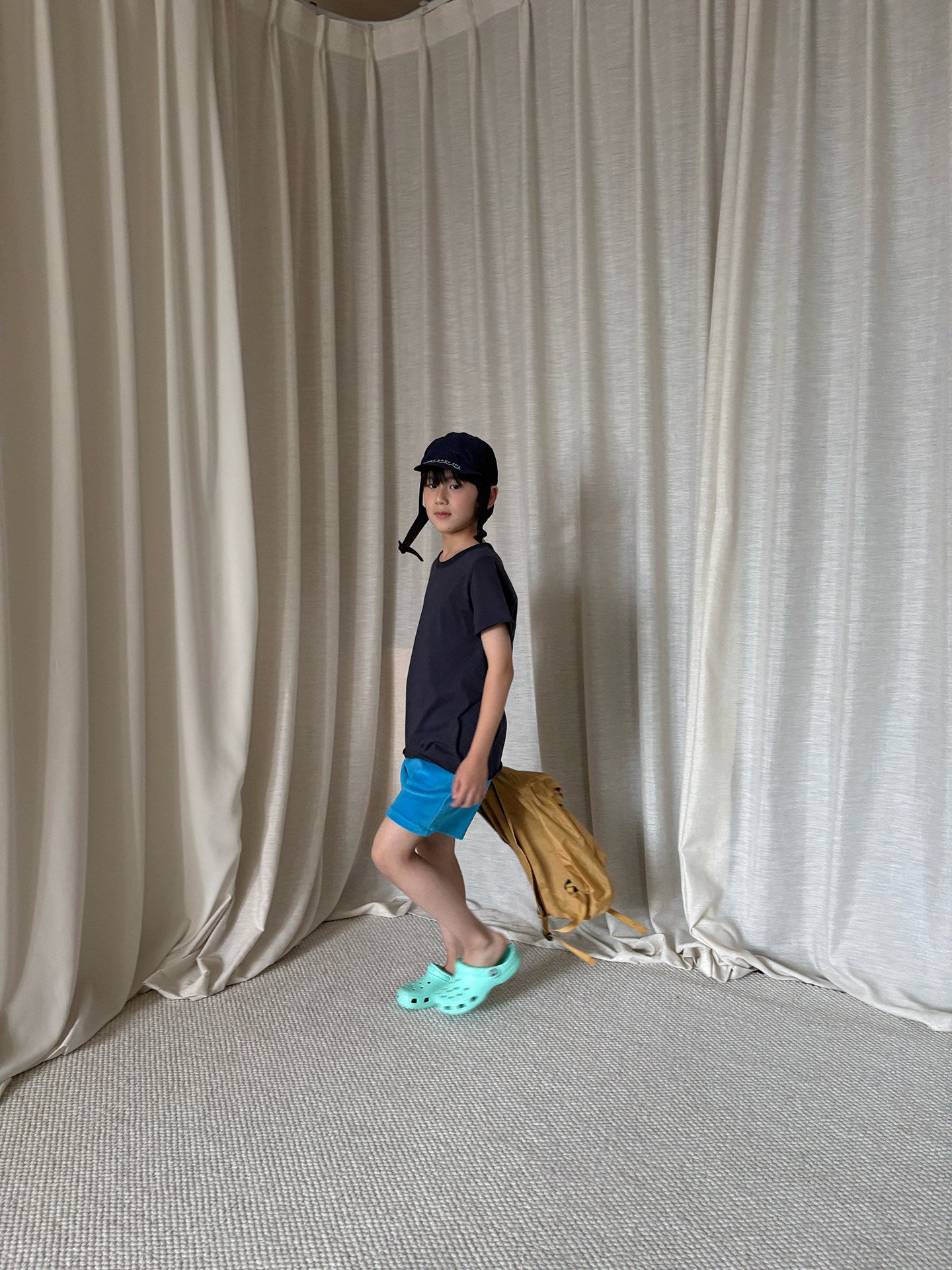 yummy&rocky | Cotton Raw Edge T-shirt コットン 半袖Tシャツ【mh0020174】