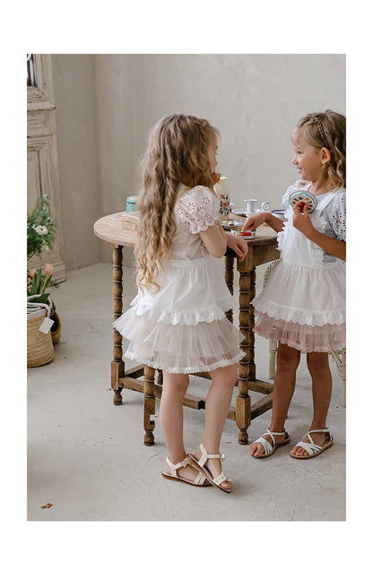 Tiered Tulle Skirt Pants チュール レーススカートパンツ【mh0012989】