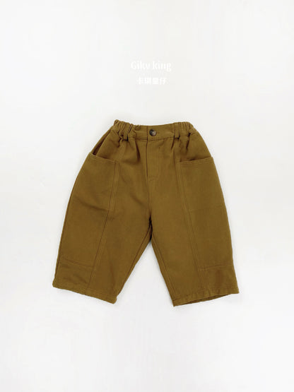 Woven Elastic Waist Tapered Pants Simple Tapered Pants [mh0012569]