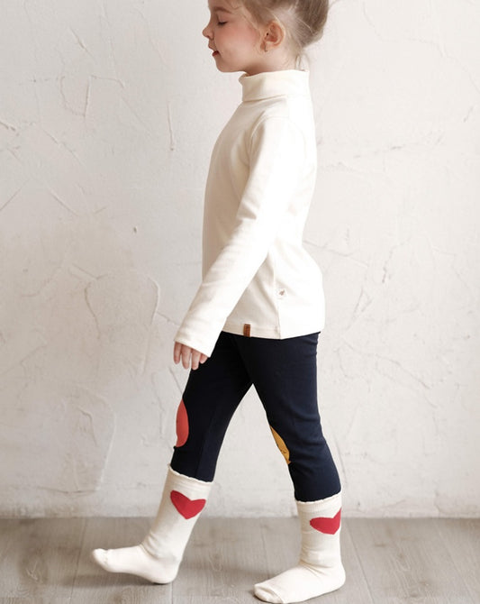 ソックス 靴下 ムーン ミドル丈 キッズ コットン【mh0011563】