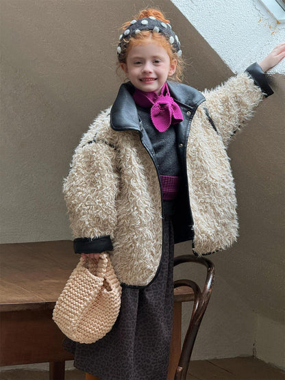 ミドル丈コート ボア切替 レザーライク リバーシブル アウター ジャケット【mh0011731】