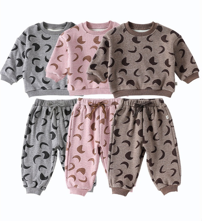 スウェットトップス/パンツ 厚手 クルーネック プリント【mh0011713】