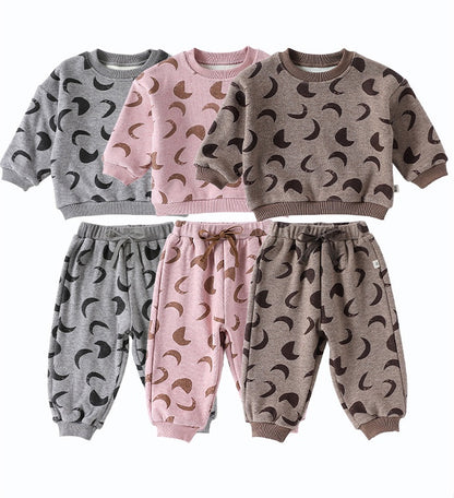 スウェットトップス/パンツ 厚手 クルーネック プリント【mh0011713】