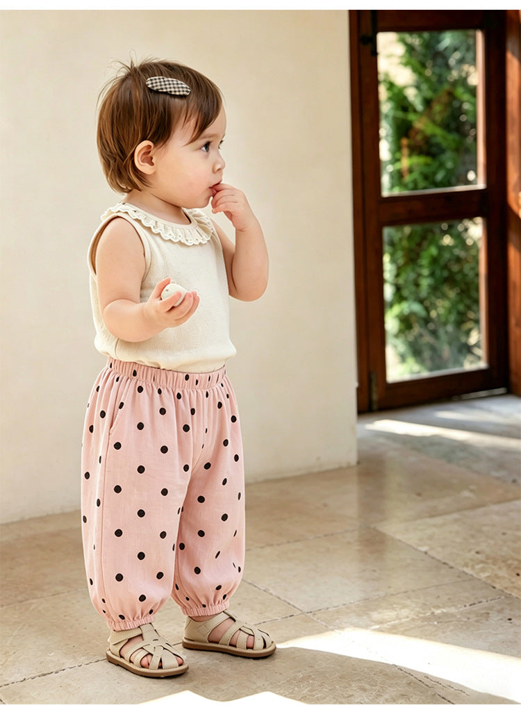 Eyelet Lace Sleeveless Tee ラッフルレース ノースリーブTシャツ【mh0013043】