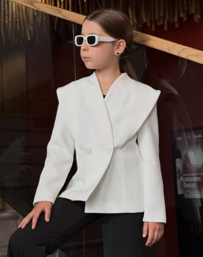 Kids' Asymmetric Color Tailored Jacket [mh0014726]
