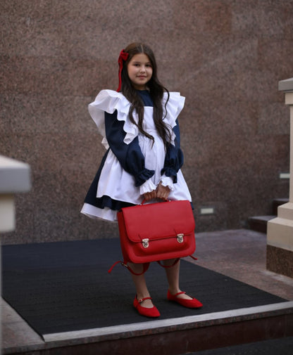 Vestido lolita de algodón para niña con chaleco de hada estilo JK, vestido de encaje para primavera/otoño de 2027 【mh0014743】