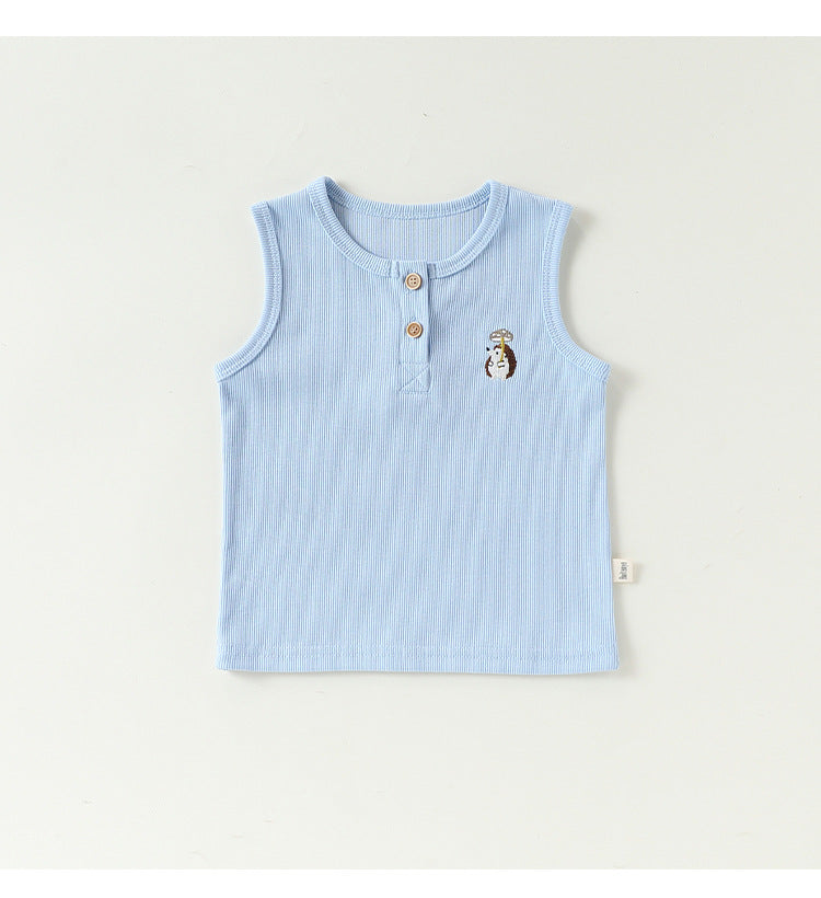 Animal Embroidered Vest アニマル 刺繍タンクトップ【mh0013037】