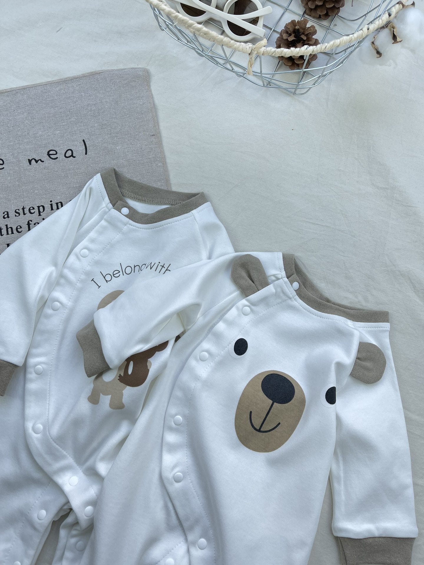 Animal Graphic Bodysuit コアラ クマ 長袖ロンパース【mh0012914】
