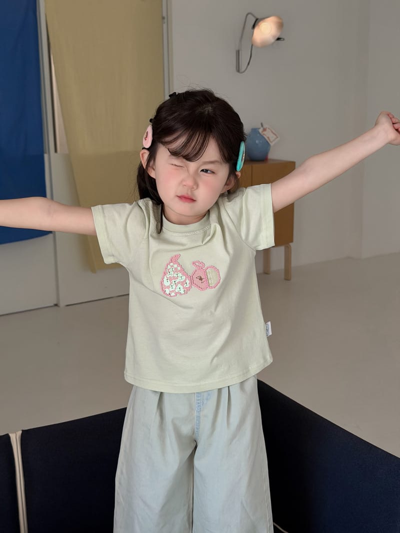 3D Fruit Embroidery Cotton T-shirt 立体刺繍 コットン 半袖Tシャツ【mh0012750】 MaiTianJi 半袖Tシャツ