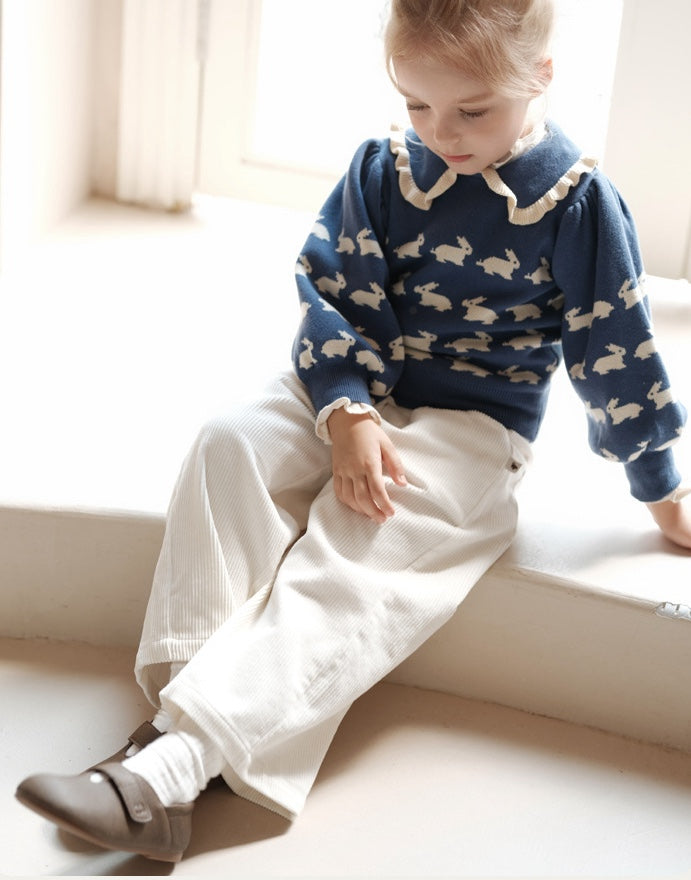 ワイドパンツ コーデュロイ ニュアンスカラー キッズ ボトムス【mh0011570】