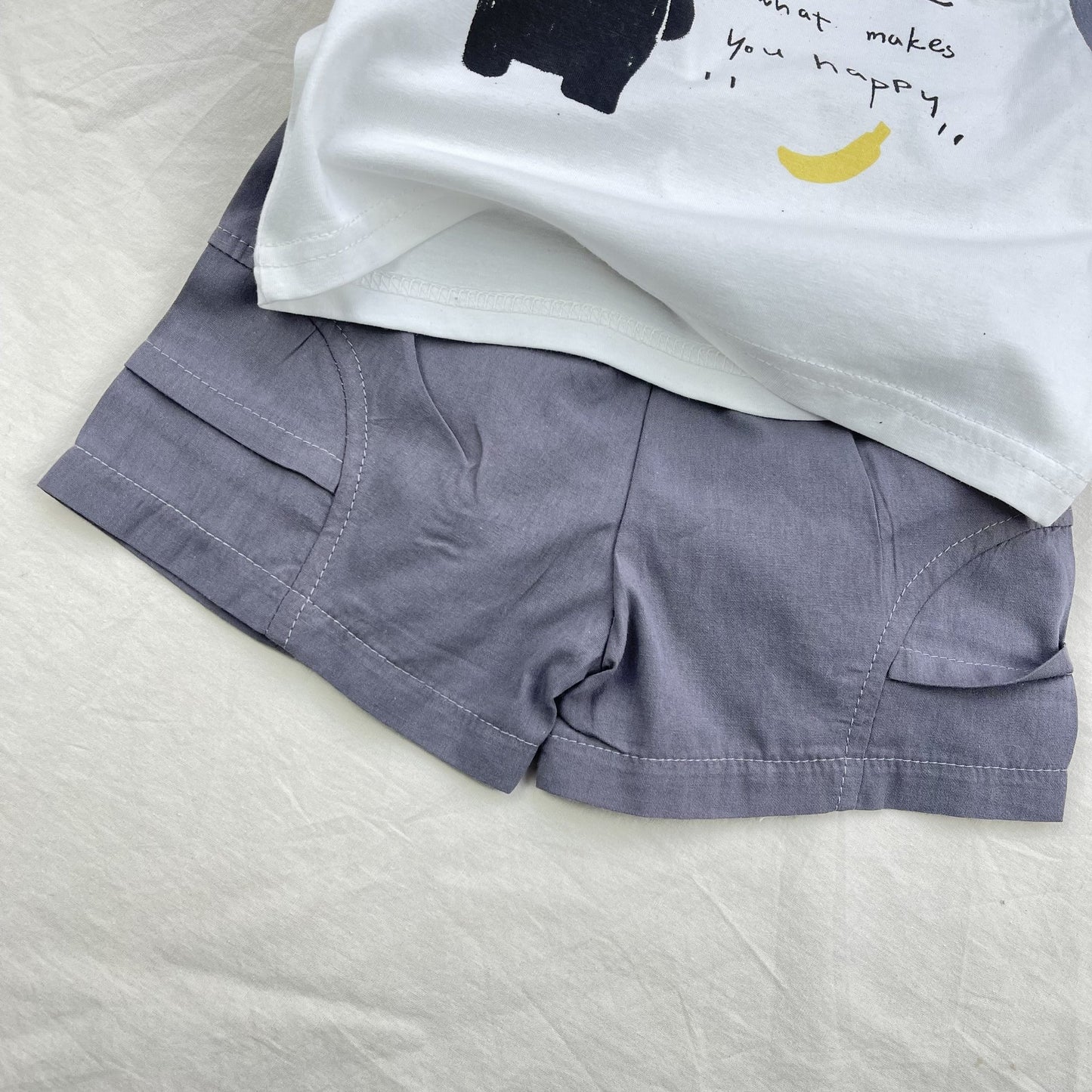 Banana Bear Tank Top Set クマ バナナ ノースリーブ ショートパンツ セット【mh0012909】
