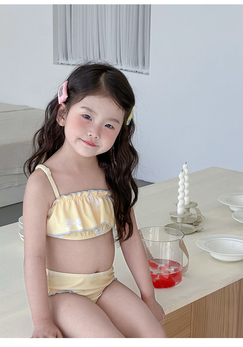 UPF50 Plus Ruffled Two-piece Bikini セパレート 水着【mh0012581】