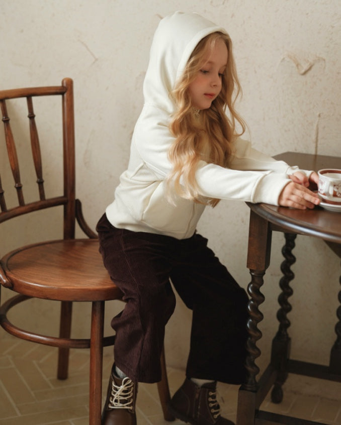 フーディ ジップアップ くすみカラー キッズ トップス【mh0011571】