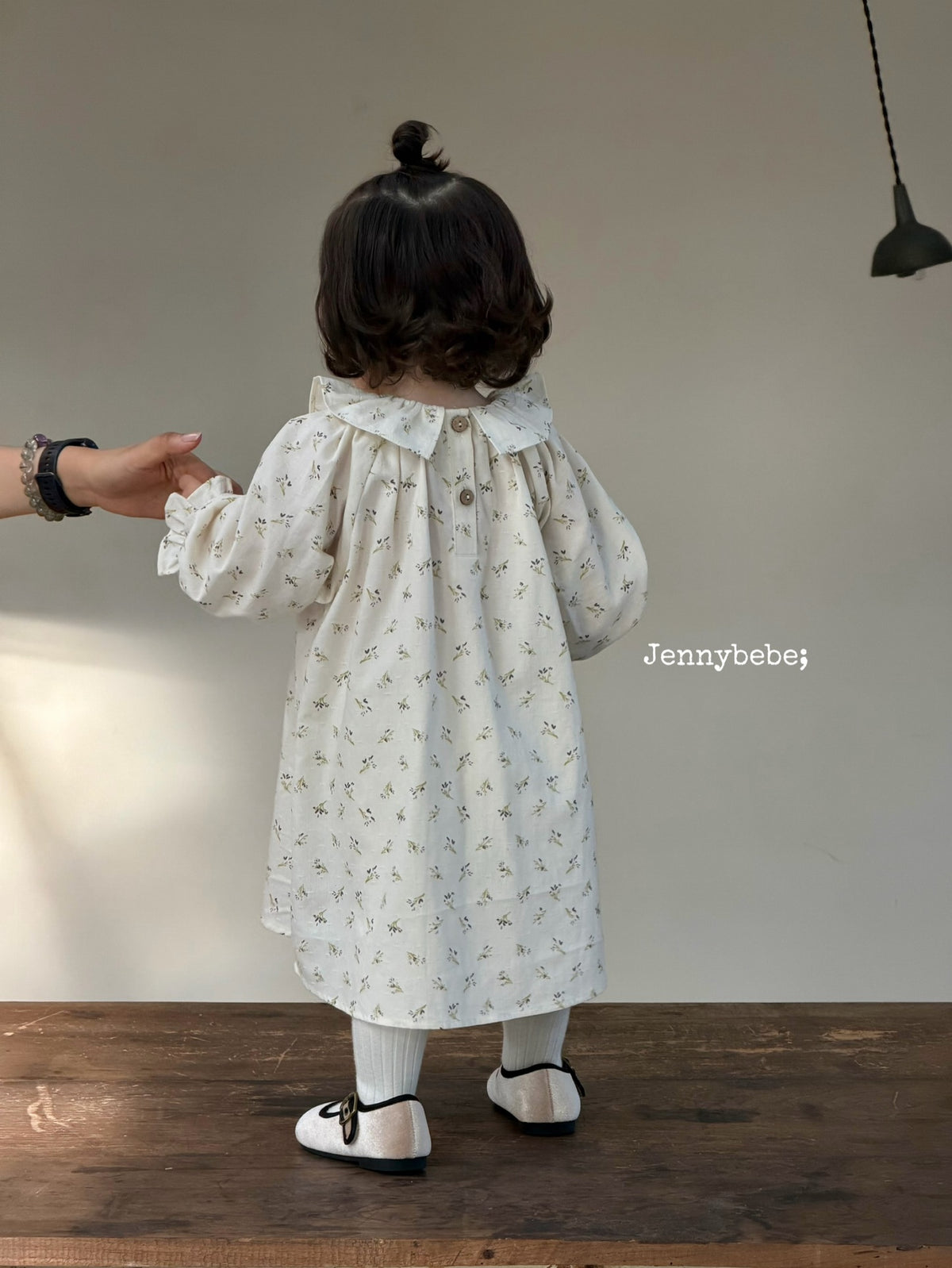Kids' Floral Ruffle Collar Long-Sleeve Dress [mh0014320]