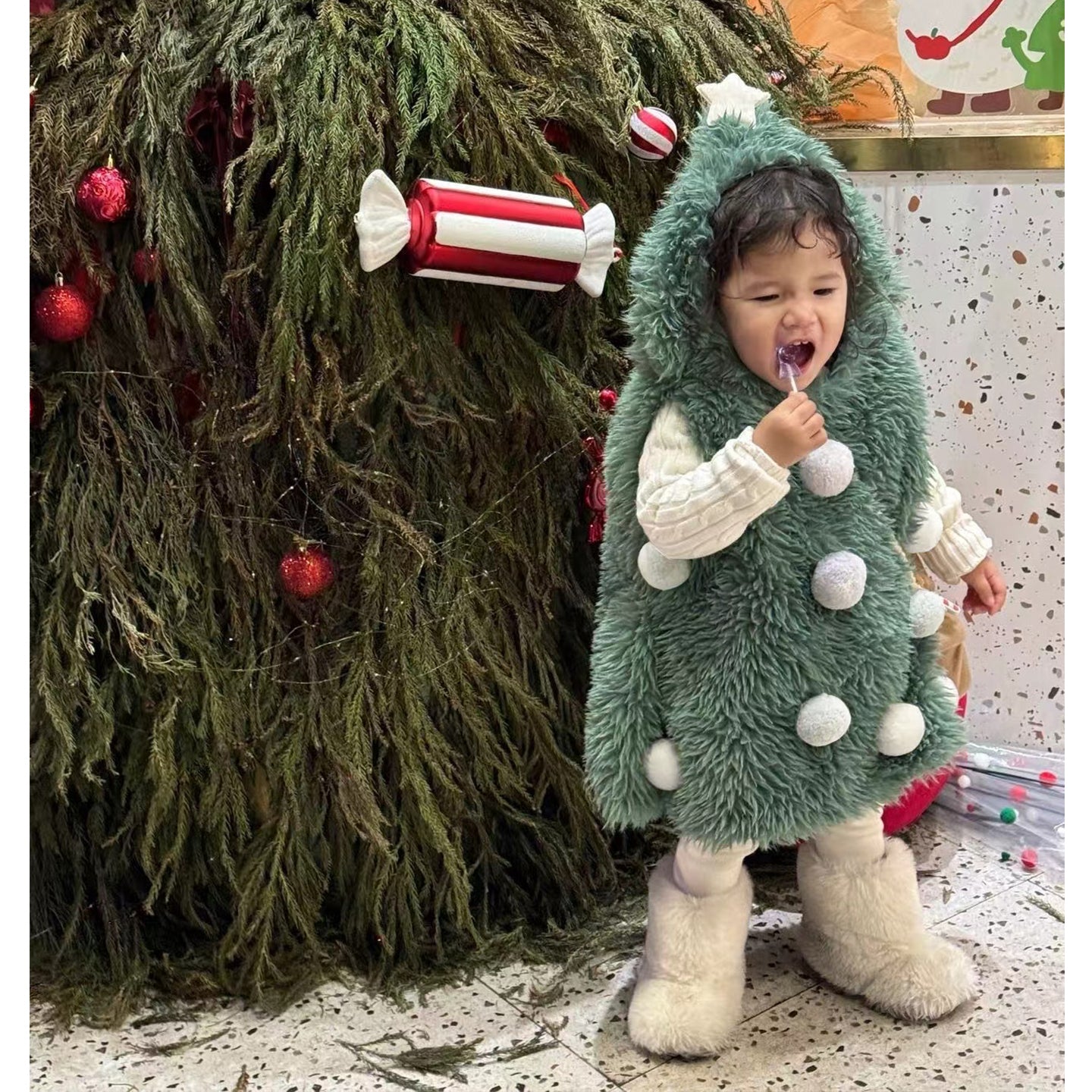 クリスマスツリーコスチューム なりきりキッズベビー パーティウェア【mh0011793】