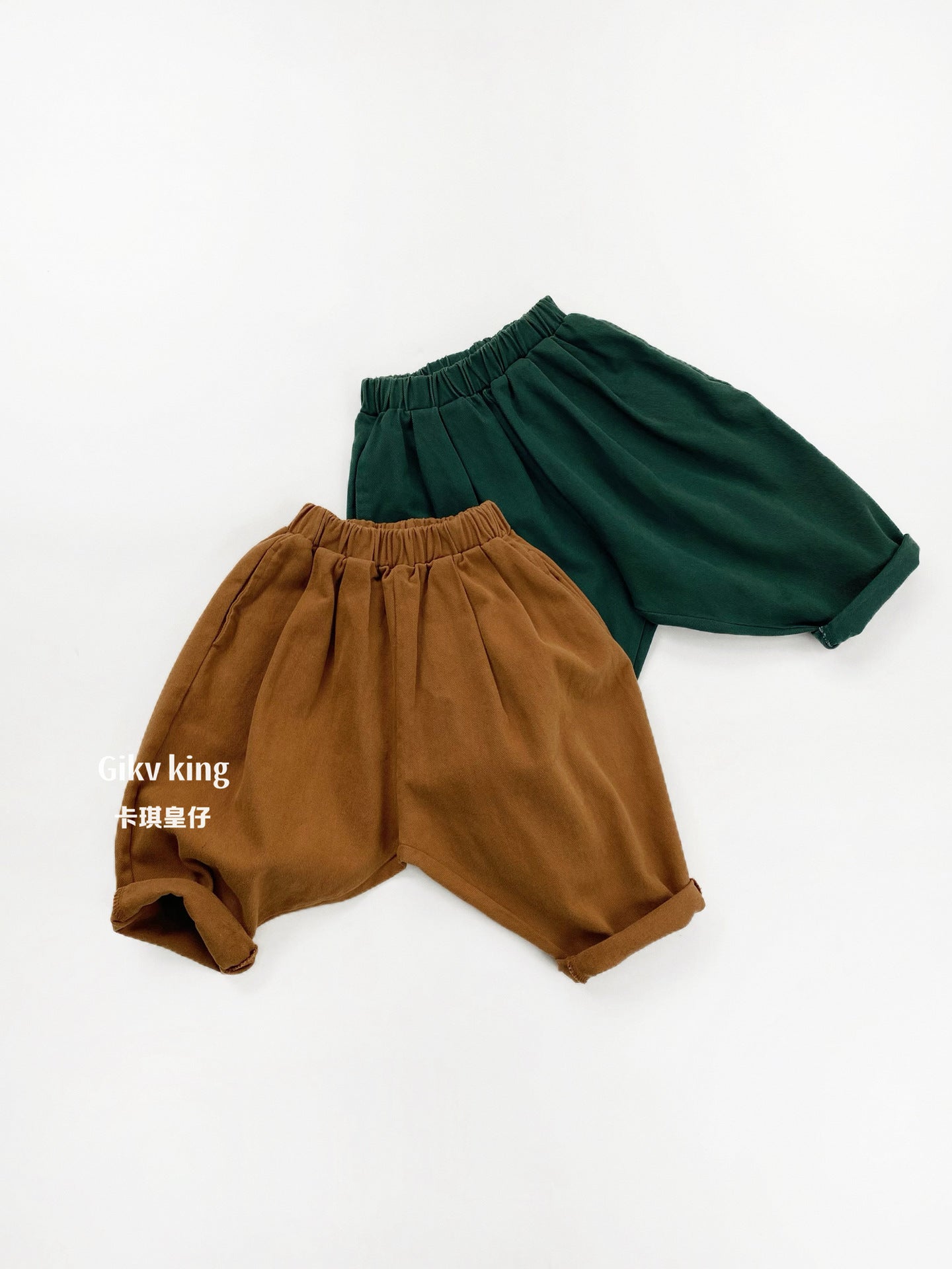 Woven Cotton Elastic Waist Balloon Pants 【mh0012568】