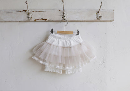 Tiered Tulle Skirt Pants チュール レーススカートパンツ【mh0012989】