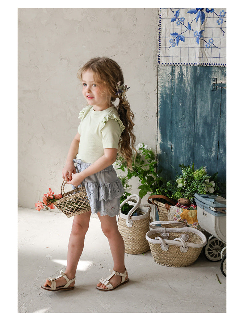 Lace Embroidered Shorts 刺繍 レースショートパンツ【mh0012979】